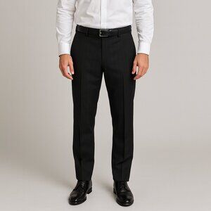 Versace Collection Men's Wool Black Pinstripe Slacks Size 52 (36R)‎